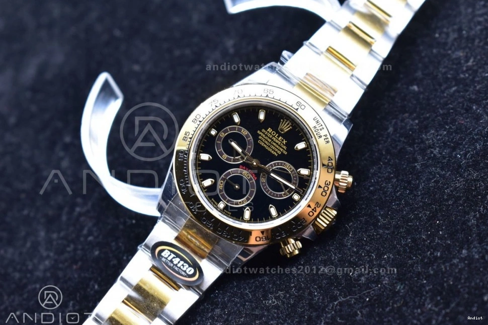 Best SA4130 and 1:1 904L Black Case Bracelet SS BTF Dial Edition 116503 Daytona 0428